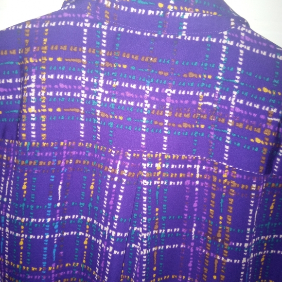 Appleseed's Petites Button down Purple dress w/ Belt Size 10P 💜 - Picture 12 of 12